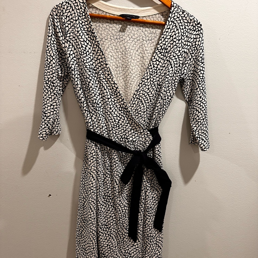 Tommy Hilfiger Black and White Midi Dress